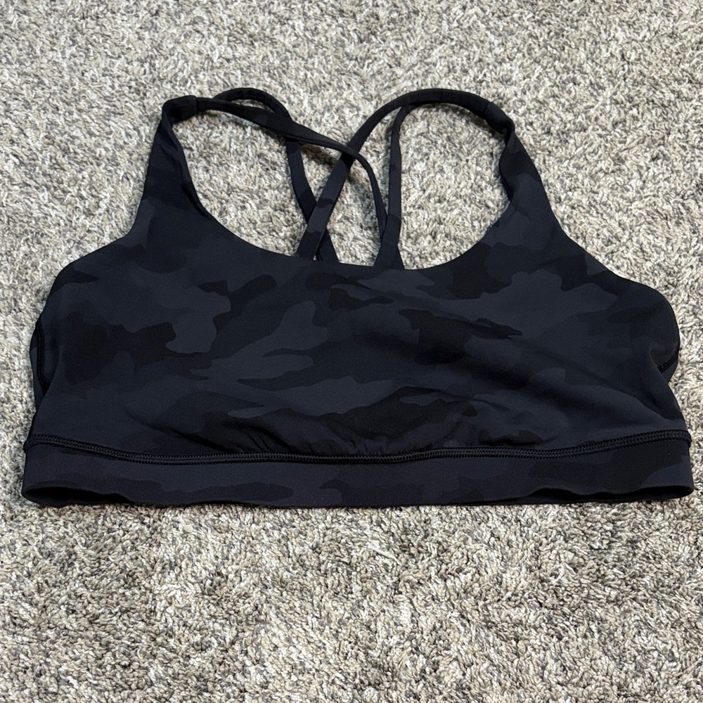 lululemon athletica Black Camouflage Sports Bra